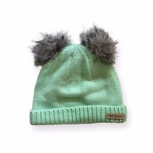 Columbia Mint Knit Double Pom Hat